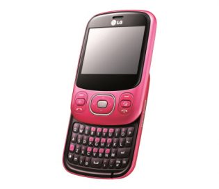 lg pink keyboard phone