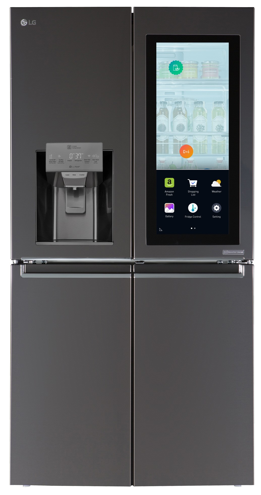LG Touchscreen Smart Wi-Fi Enabled Ft 4-Door French Door Refrigerator ...