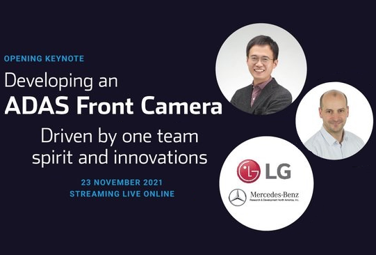 A poster for the opening keynote at AutoSens featuring LG’s Vision AI expert Dr. Park Young-kyung.