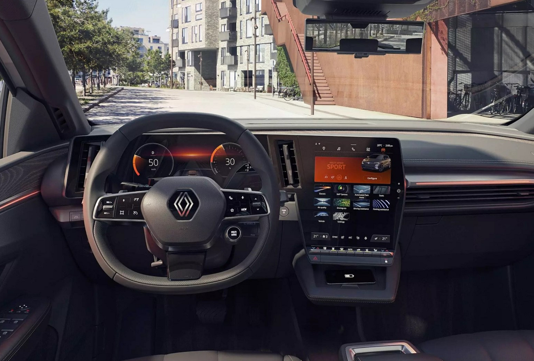 Inside the Renault Megane E-TECH Electric equipped with LG’s next-generation In-Vehicle Infotainment system.