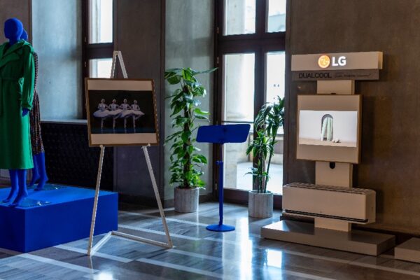 A photo of LG products on display at the Warsaw Grand Theater