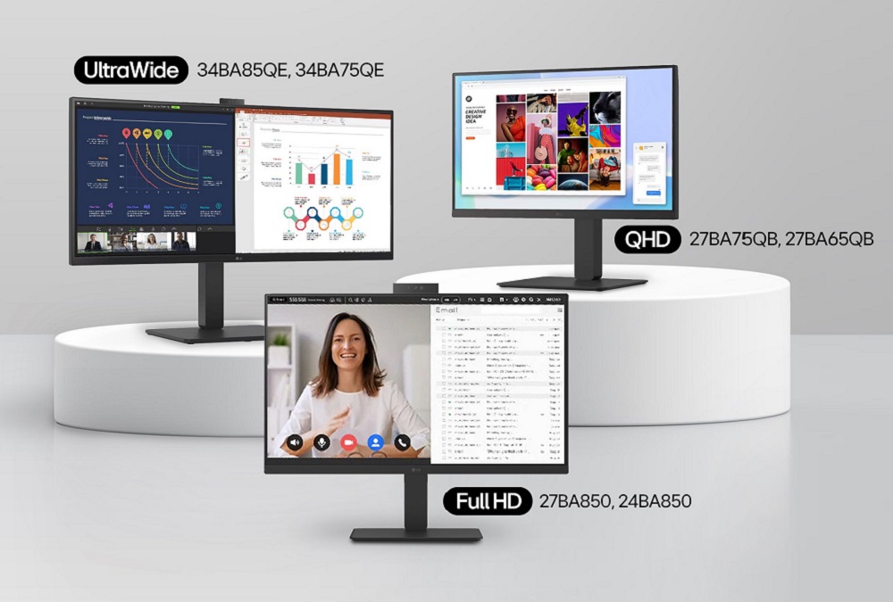 LG Unveils New Business Monitors for Productivity and Comfort