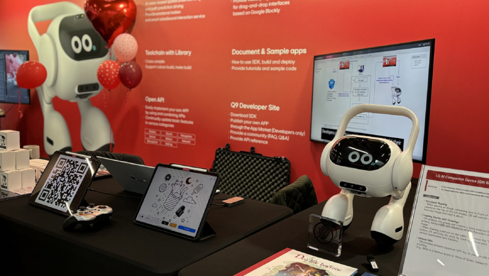 A picture of LG Electronics' booth at ROSCon 2024