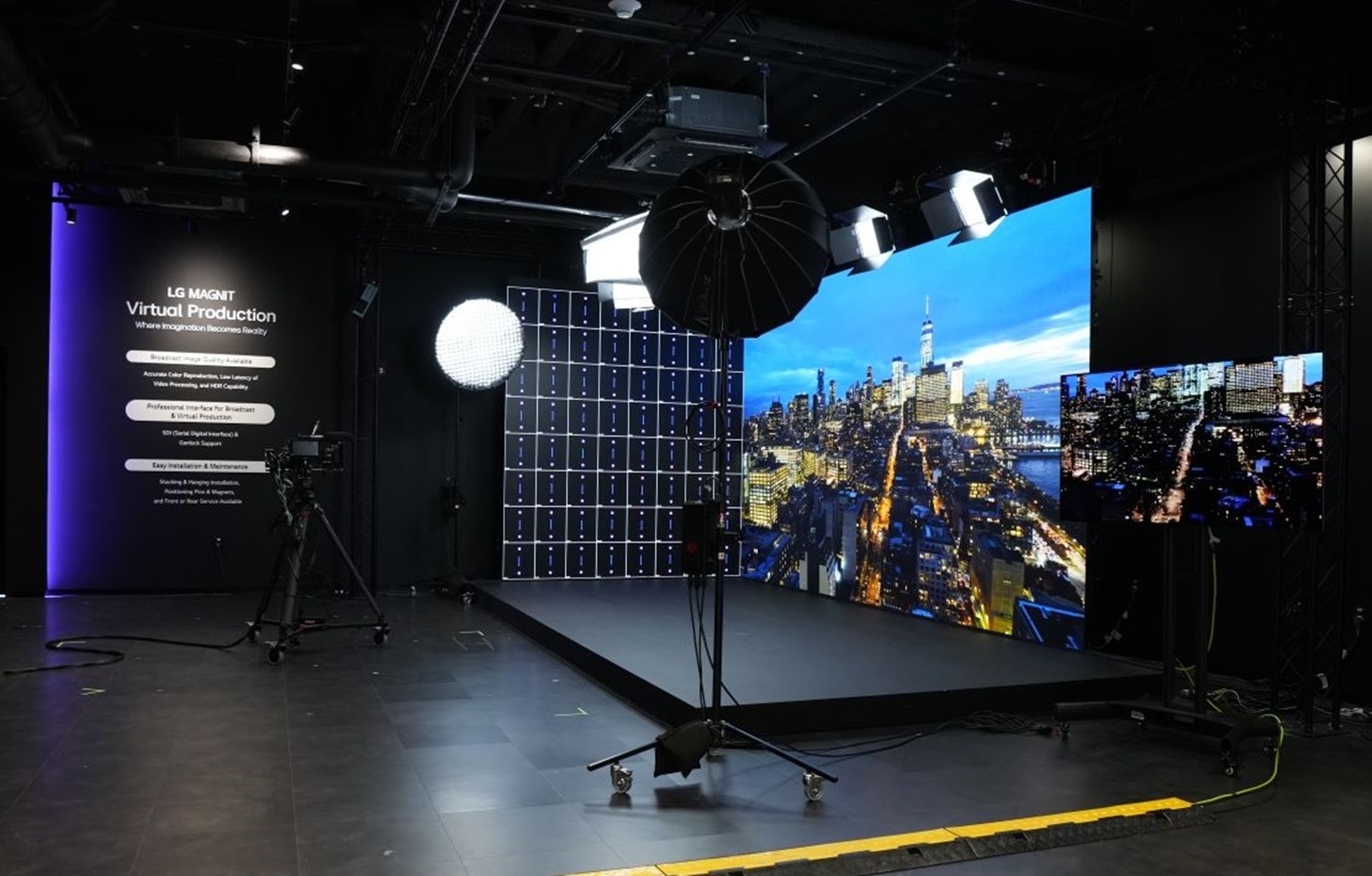 An image showing a view of the LG Virtual Production Studio