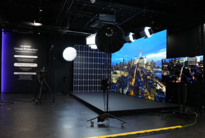 A photo showing a view of the LG Virtual Production Studio